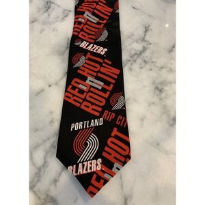 Portland Trail Blazers RM Style 100% Silk Vintage Basketball Tie Made In USA